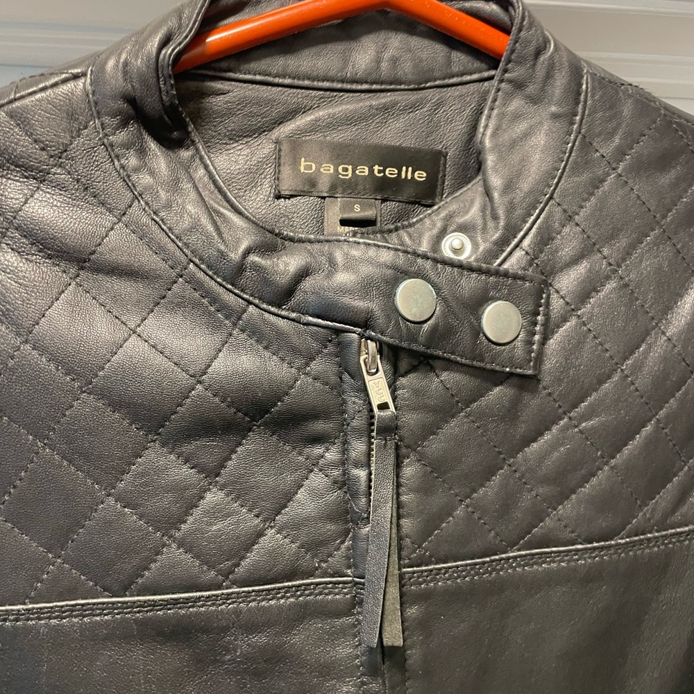 Bagatelle leather moto motorcycle jacket Size Small